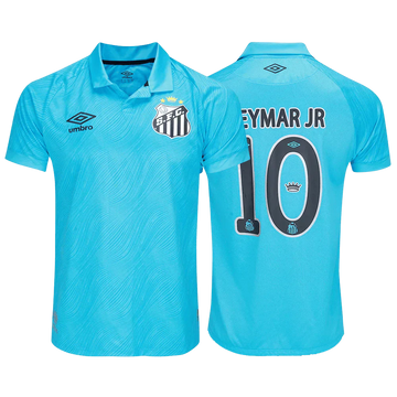 Camisa Santos 2025/26 Azul Comemorativa - Torcedor Masculina - NEYMAR JR 10 - Azul