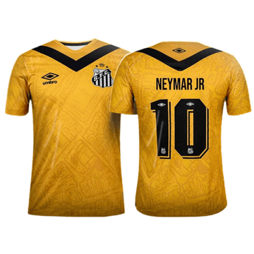Camisa Santos III (NEYMAR JR - 10) 24/25 - Torcedor Masculina - Amarelo e Preto