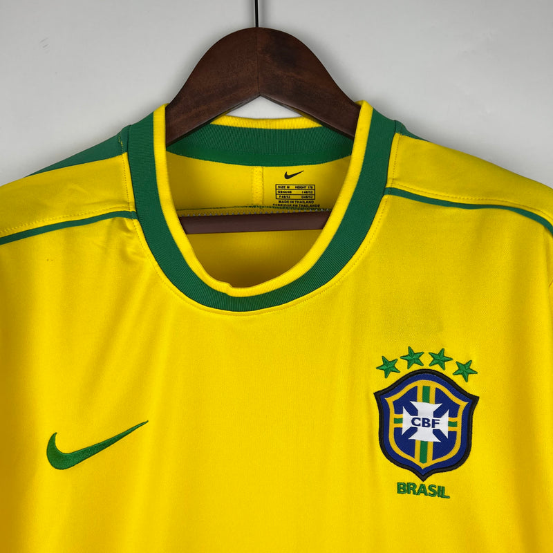 Retro Brazil 1998 home Manga Longa🌟