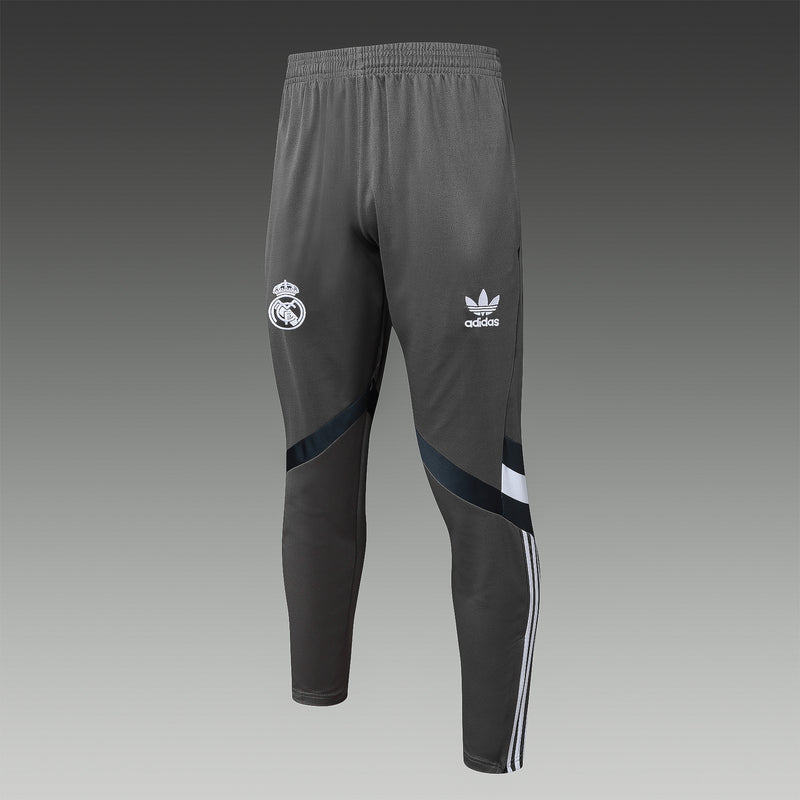 Conjunto de Treino Real Madrid Adidas Cinza 2024/25 👑