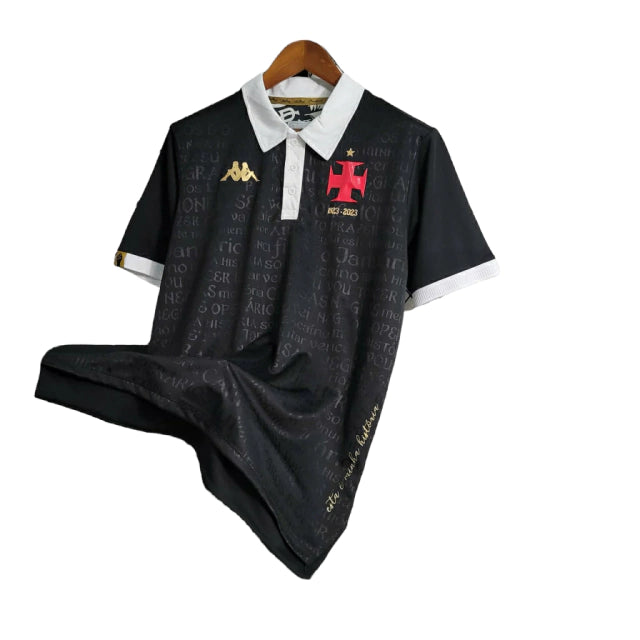 Camisa Vasco da Gama II 23/24 - Preta com detalhes em branco e dourado