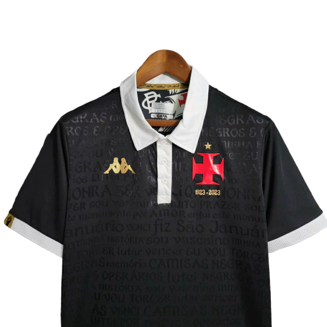 Camisa Vasco da Gama II 23/24 - Preta com detalhes em branco e dourado